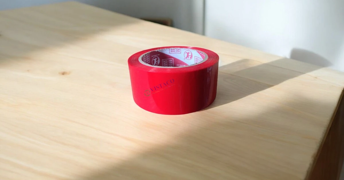 Băng keo màu đỏ 4.8cm 80Y 43mic