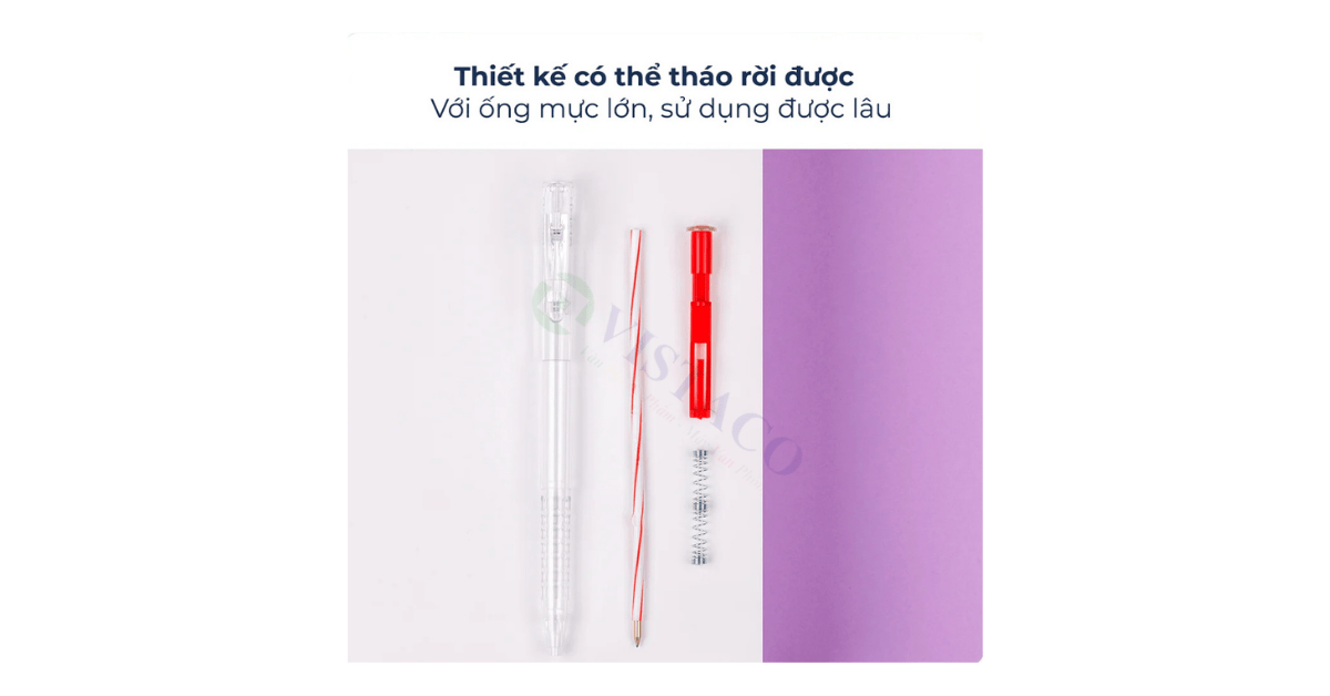 Bút bi TL027 đỏ Thiên Long