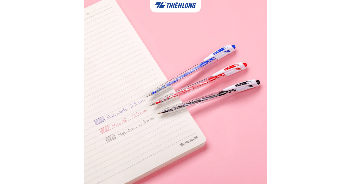 Bút bi TL-079 xanh, đen, đỏ Thiên Long