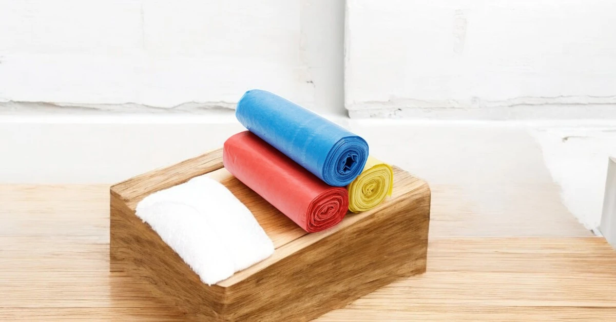 Túi đựng rác Màu cuộn không lõi tiểu 44x55