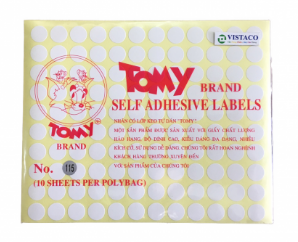 Giấy nhãn Tomy 115  10tờ/xấp