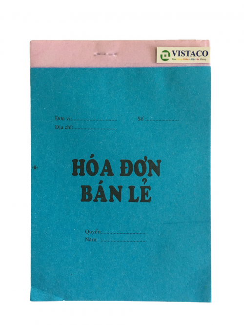 Phiếu hóa đơn bán lẻ 1 liên 100 tờ (13*19) ( Hóa đơn 1 Liên )
