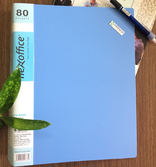 Bìa 80 lá A4 FO-DB04 xanh T30