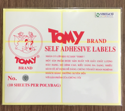 Giấy nhãn Tomy 101 10tờ/xấp