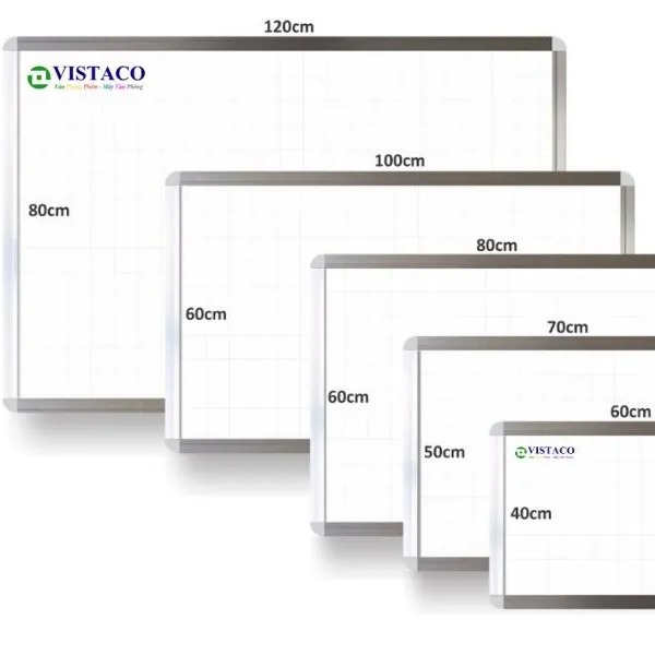 Bảng trắng Mica 60cm x 80cm cố định