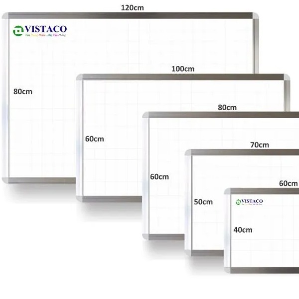 Bảng trắng Mica 50cm x 70cm cố định