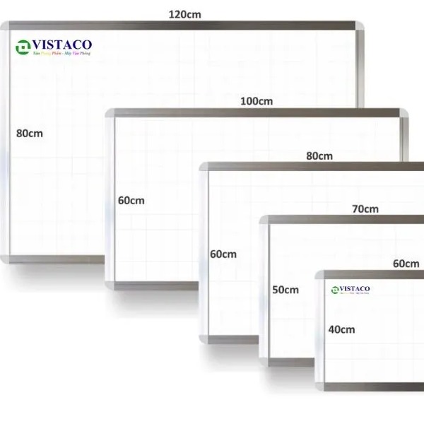 Bảng trắng Mica 80cm x 120cm cố định