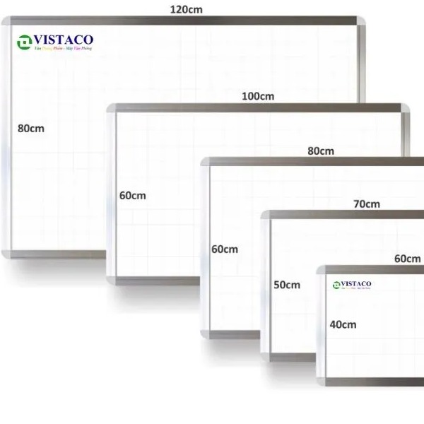 Bảng trắng Mica 60cm x 100cm cố định