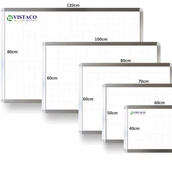 Bảng trắng Mica 40cm x 60cm cố định