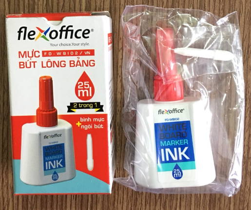 Mực bút lông bảng  FO-WBI02 đỏ Flexoffice