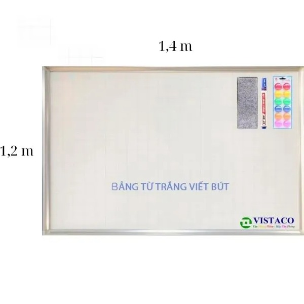 Bảng từ trắng 1.2m x 1.4m khung lớn