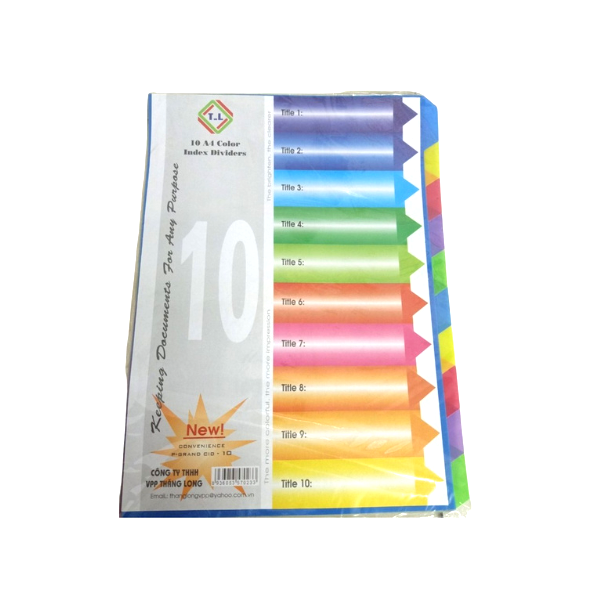 Bìa phân trang giấy 10 số Pgrand