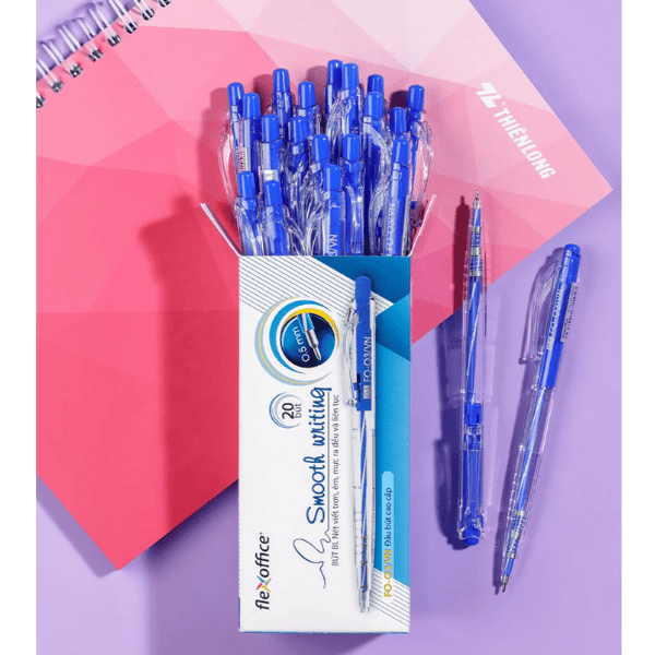 Bút bi FO-03 xanh Flexoffice ( Bút Bi FO 03 )