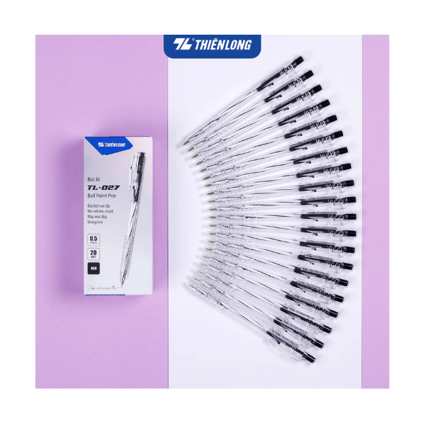Bút bi TL027 đen Thiên Long ( Bút bi TL-027)