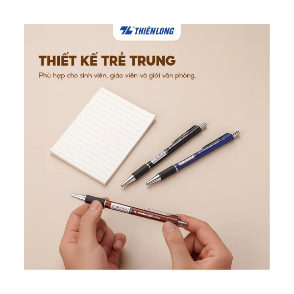Bút bi TL036 đen Thiên Long