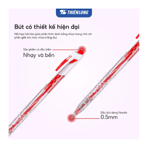 Bút bi TL-079 đỏ Thiên Long