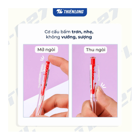 Bút bi TL027 đỏ Thiên Long ( Bút bi TL-027 )