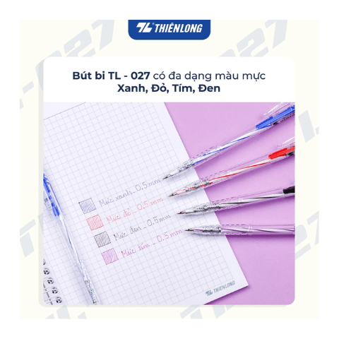 Bút bi TL027 xanh Thiên Long ( Bút bi TL-027)