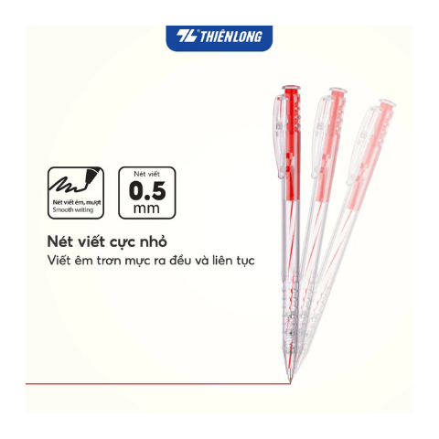 Bút bi TL027 đỏ Thiên Long ( Bút bi TL-027 )