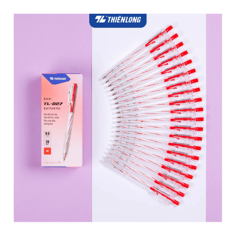 Bút bi TL027 đỏ Thiên Long ( Bút bi TL-027 )