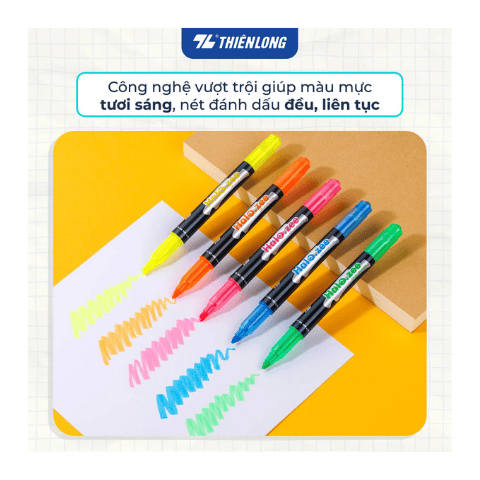 Bút dạ quang HL-03 xanh biển Thiên Long