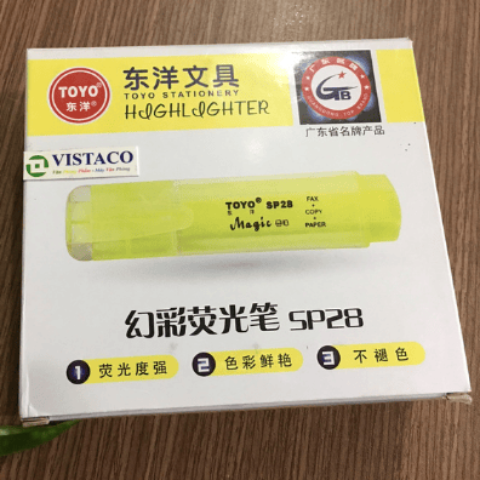 Bút dạ quang toyo vàng