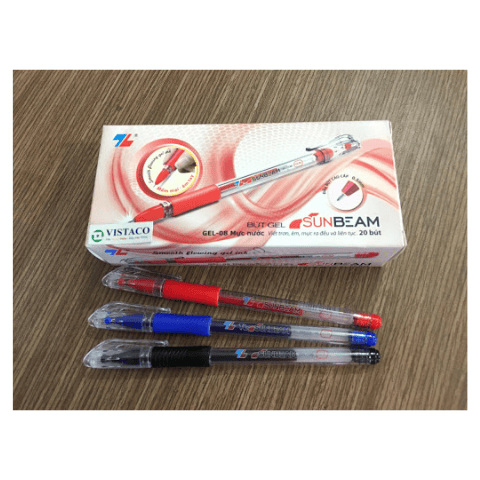 Bút Gel 08 Sunbeam đỏ Thiên Long hộp 20