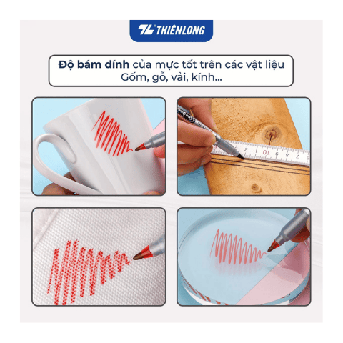 Bút lông dầu PM-04 đỏ CeeDee Thiên Long - Bút Lông Dầu PM04