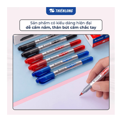 Bút lông dầu PM-04 đỏ CeeDee Thiên Long - Bút Lông Dầu PM04