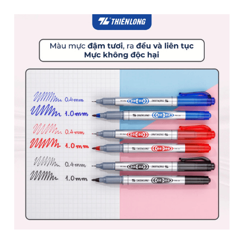 Bút lông dầu PM-04 xanh CeeDee Thiên Long