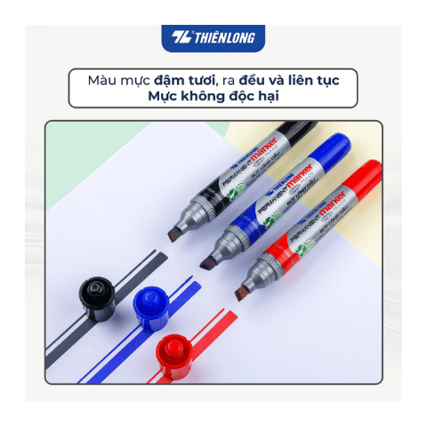 Bút lông dầu PM-09 đỏ Thiên Long