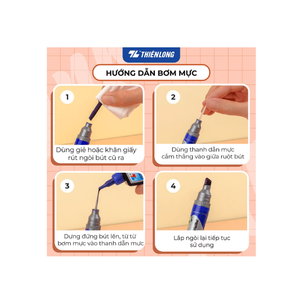 Mực bút lông dầu PMI-01 đỏ