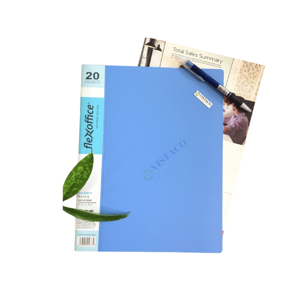 Bìa 20 lá A4 FO-DB01 xanh Thiên Long