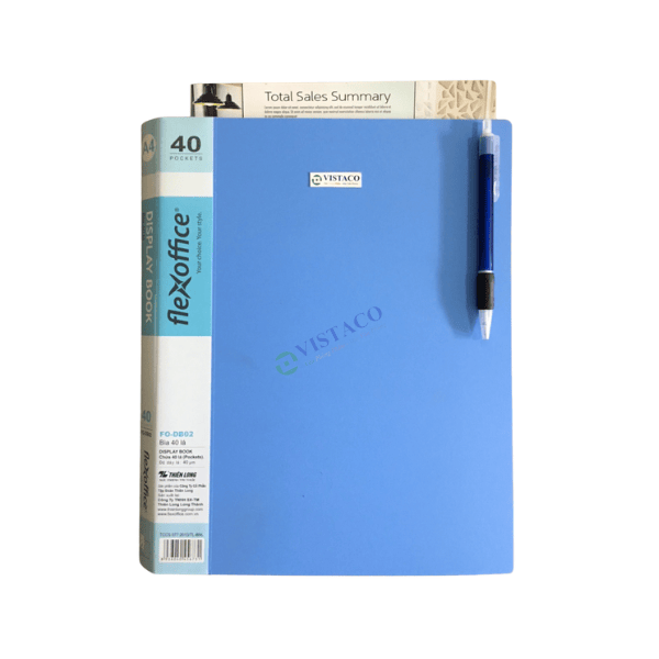 Bìa 40 lá A4 FO-DB02 xanh T40
