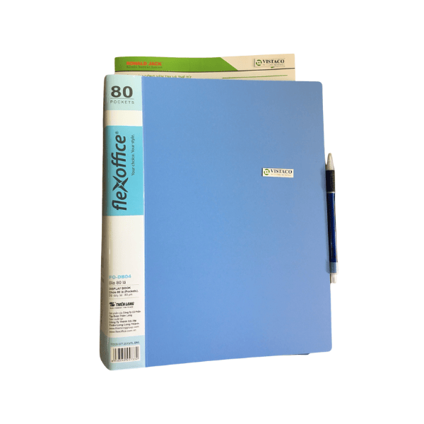 Bìa 80 lá A4 FO-DB04 xanh T30