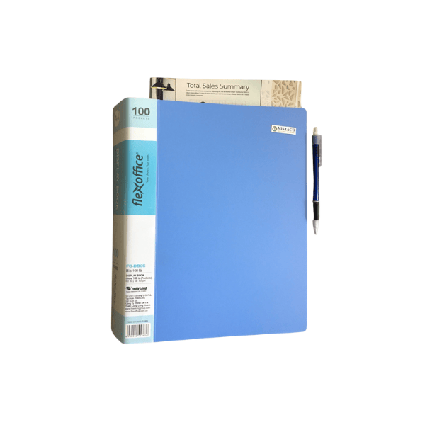 Bìa 100 lá A4 FO-DB05 xanh