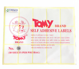 Giấy nhãn Tomy 124 10tờ/xấp