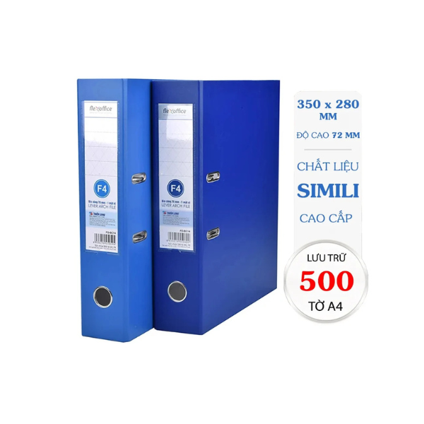 Bìa còng 70mm F4 / FO- BC14 1 mặt si Thiên Long ( Bìa Còng F4 7F FO BC14)