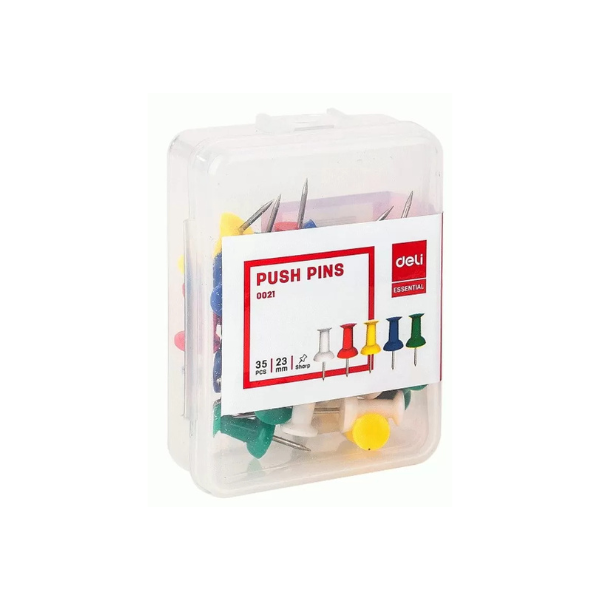 Ghim mũ nhựa 0021 (23mm) Deli (ghim bảng)