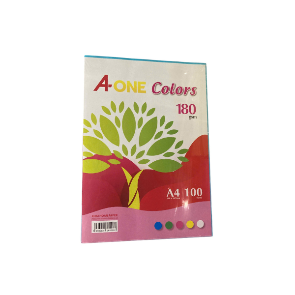 Bìa thái A4 Xanh Dương 100 tờ/xấp ( Giấy màu ĐL 160 A4 (50 KG) )