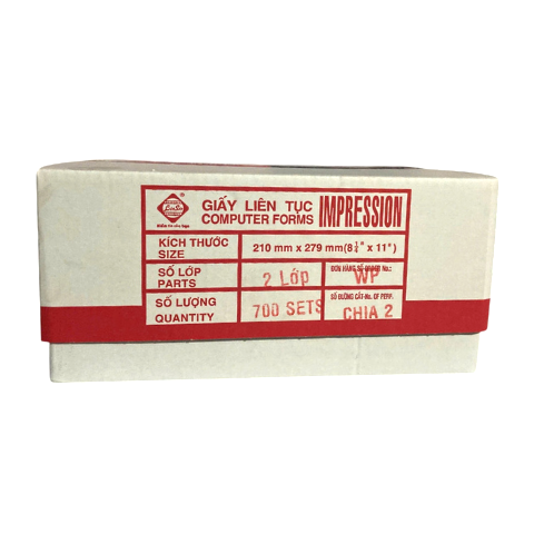 Giấy in liên tục 2 liên khổ 210x279