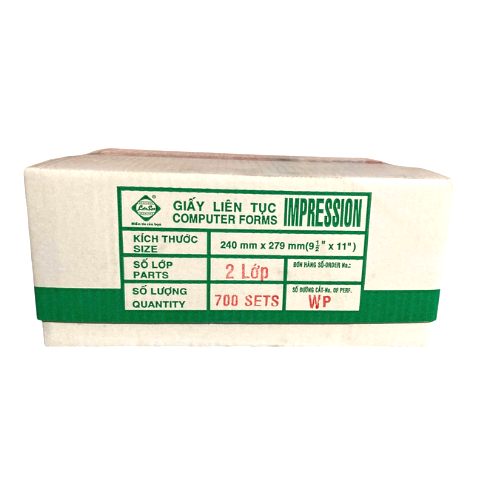 Giấy in liên tục 2 liên khổ 240x279