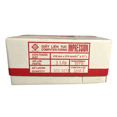 Giấy in liên tục 3 liên khổ 210x279