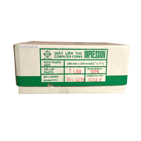 Giấy in liên tục 3 liên khổ 240x279