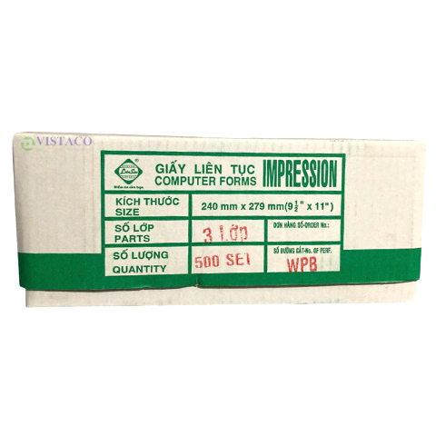 Giấy in liên tục 3 liên khổ 240x279