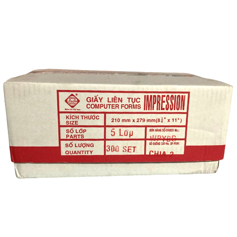 Giấy in liên tục 5 liên khổ 210x279