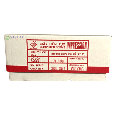Giấy in liên tục 5 liên khổ 210x279