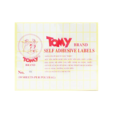 Giấy dán nhãn Tomy 10 tờ/xấp