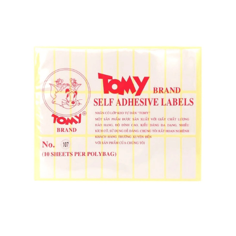 Giấy dán nhãn Tomy 10 tờ/xấp