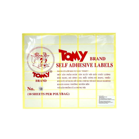Giấy dán nhãn Tomy 10 tờ/xấp